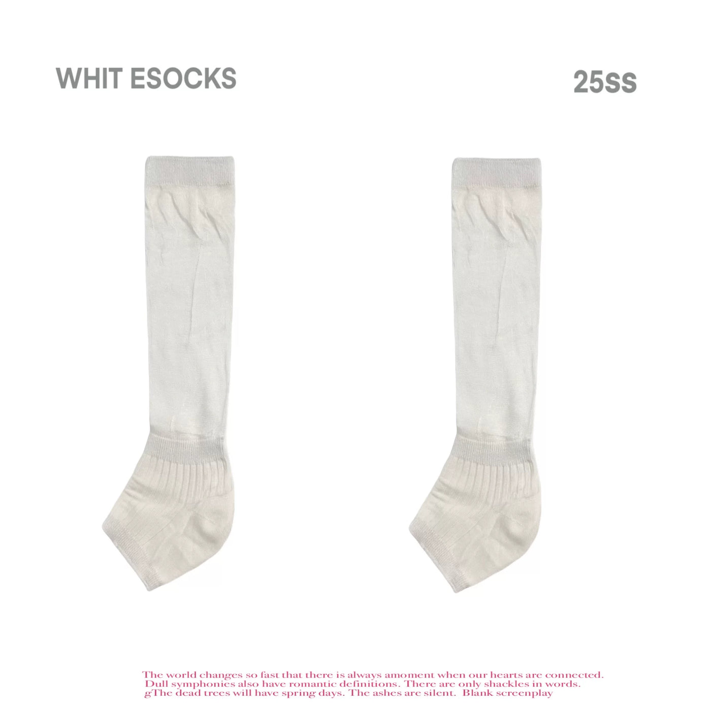 White Socks - Ballet Slouch - Gray Ruched Stirrup Mid-Calf Socks in Mixed-Pair Packs