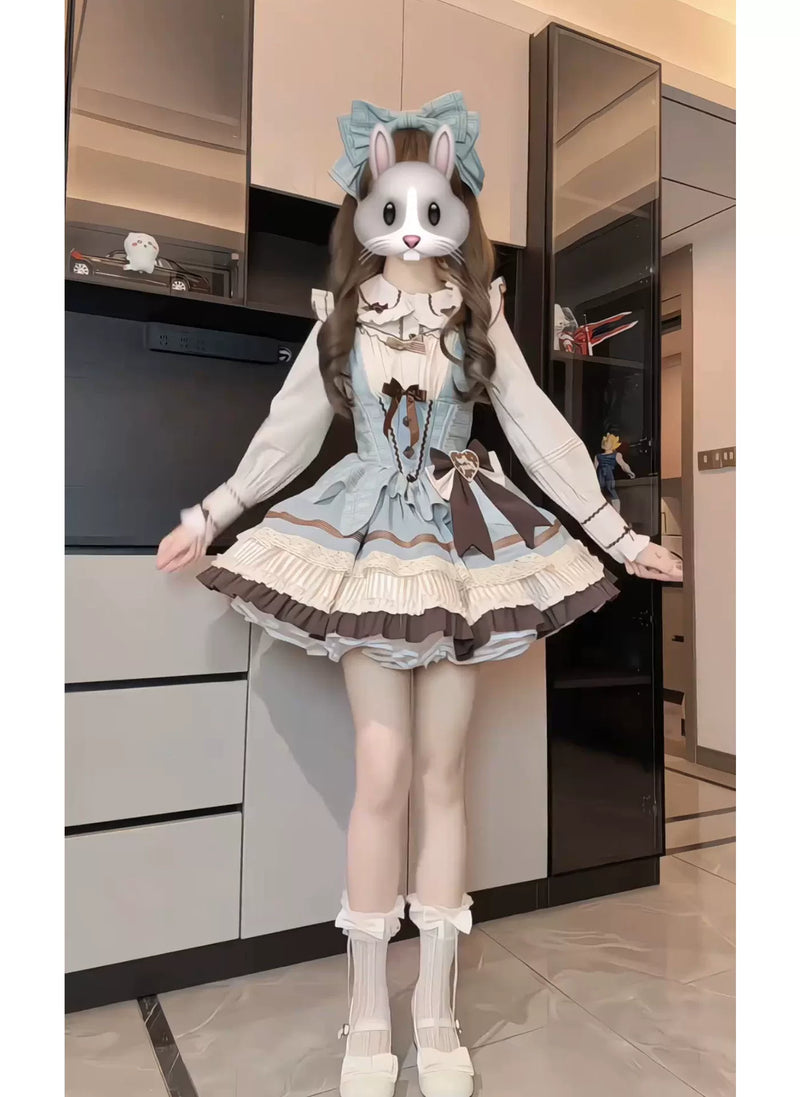 White Sugar Girl - Balletcore Sweet Lolita - Mint chocolate themed