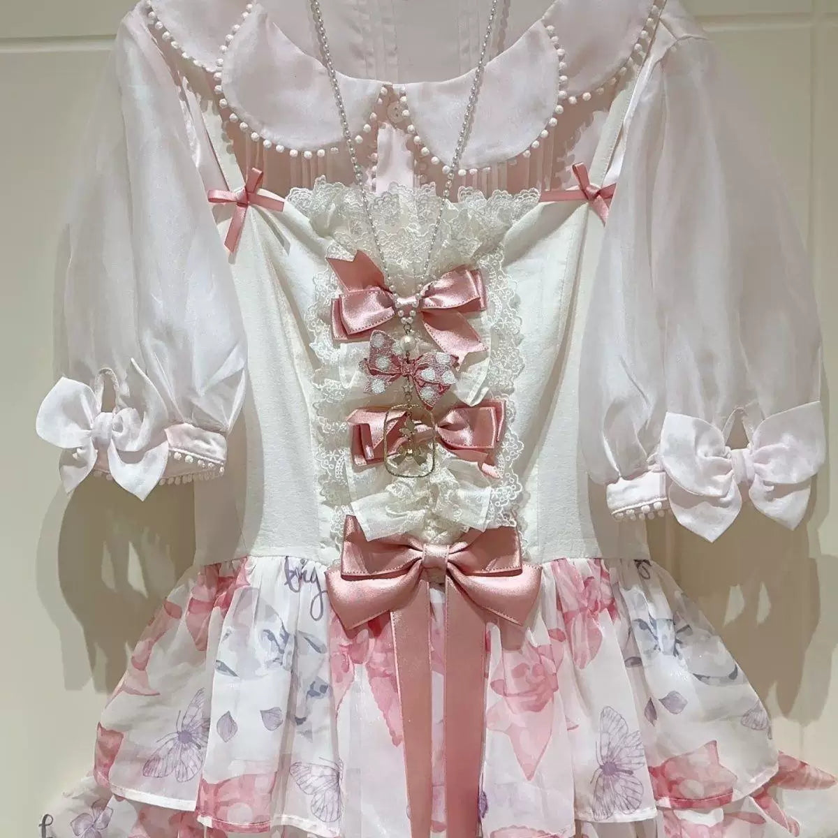 Sweetheart Dream Machine - Petal Collar - Lolita Blouse with Puff Sleeves