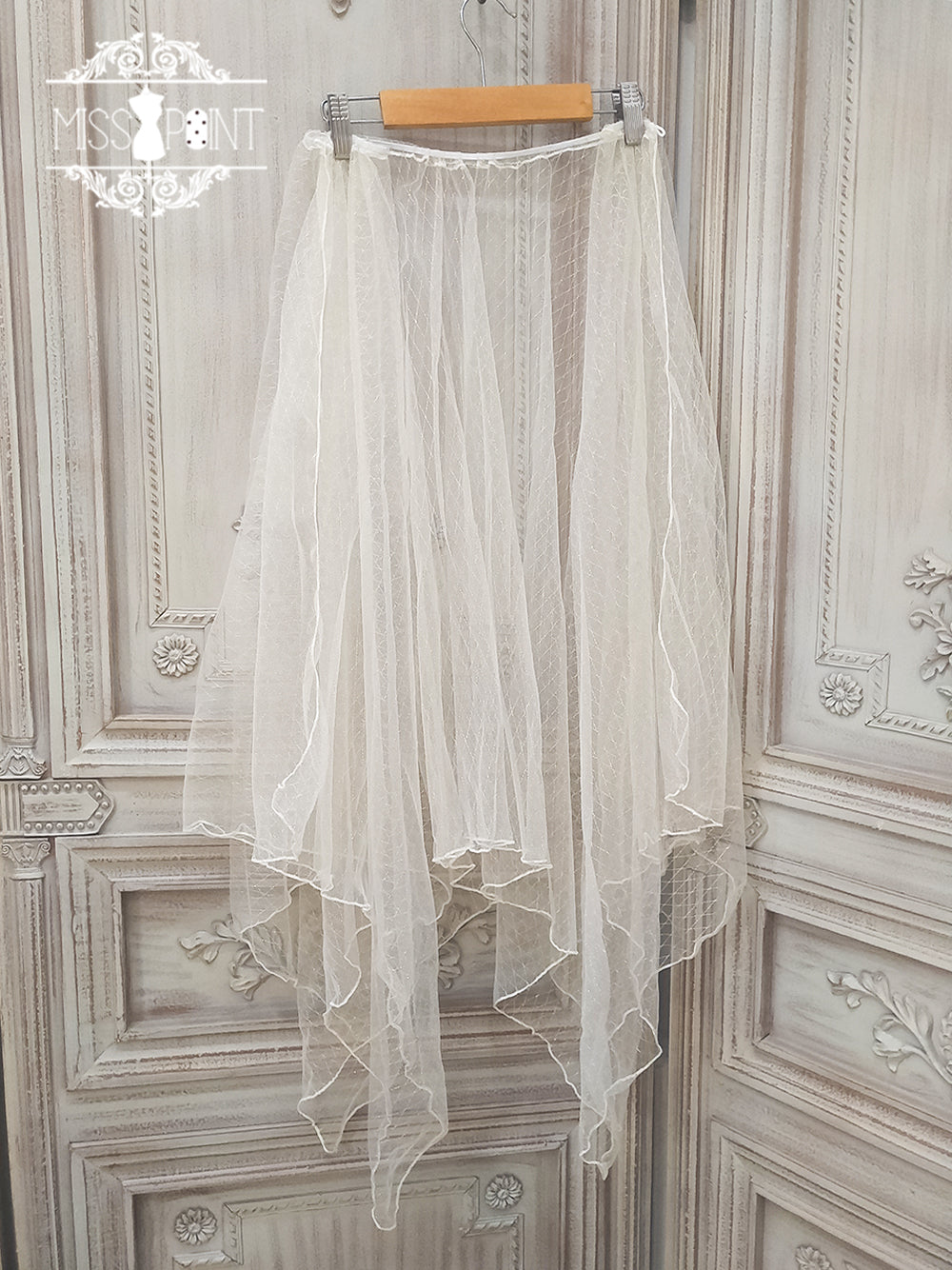 Dusk Bester - Egyptian Lolita Brooch Waistband Shawl white gold mesh trailing