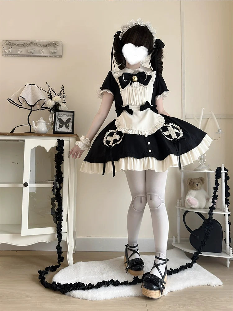 SeeYou - Sweet Cake - Sweet Lolita platform shoes with a round toe and large bow - product detail 11