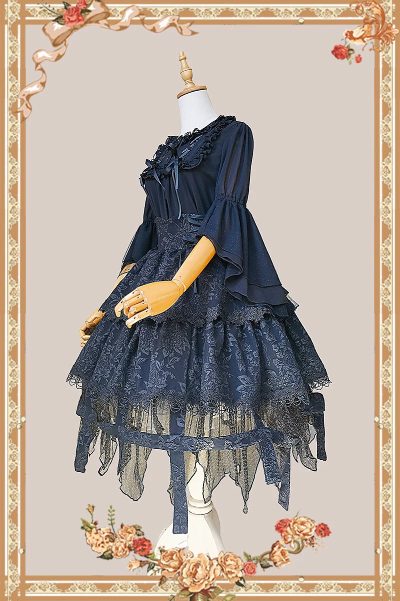 Infanta - Apprentice Witch - Lace-Up Jacquard Top & Accessories