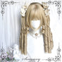 Beige gold wig set(wig+ponytails+comb+hairnet)