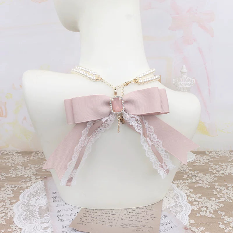 Independent Brand - Pearl Bead Collection - Necklace, Bracelet or Large Bow Accessory with Pearl Variants