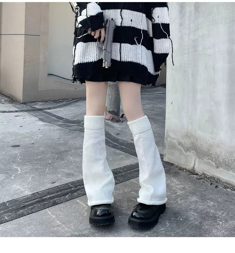 Floral Milk Cat - Y2K Subculture - Flared Leg Warmers in Knit, Lace and Sheer Styles
