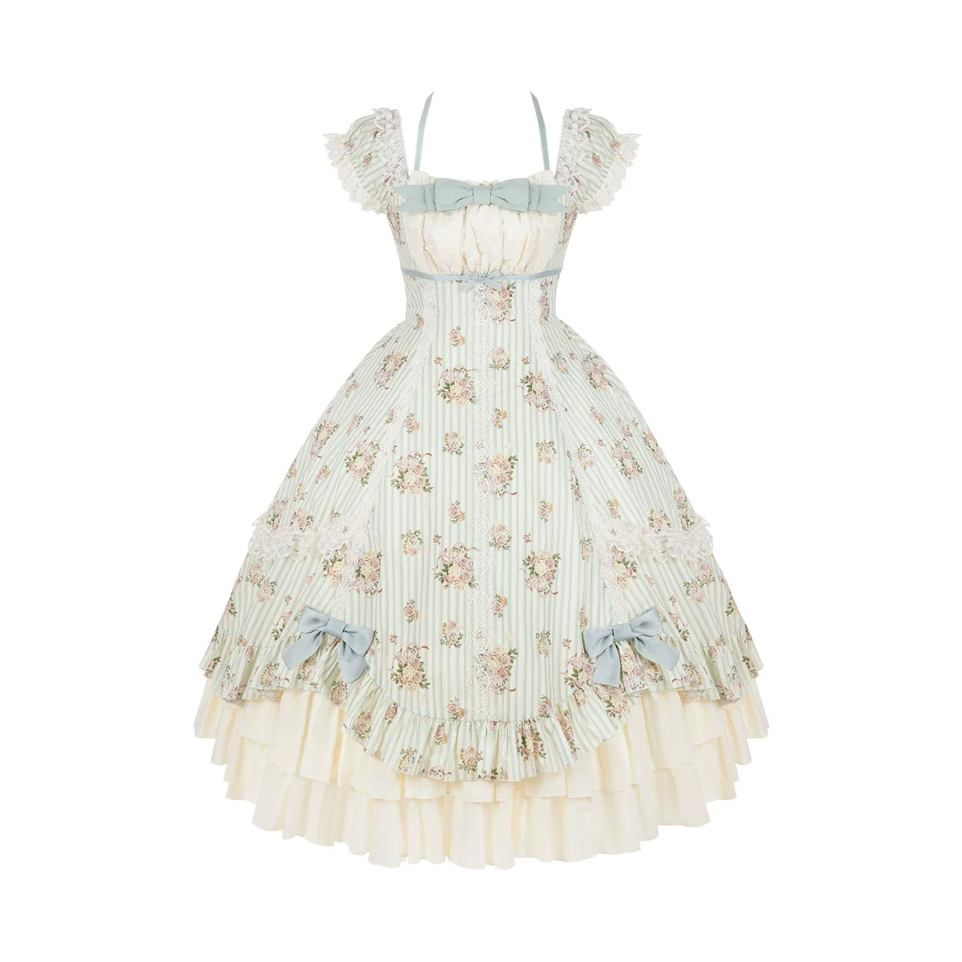 Meeting Austen - Cotton Classic Lolita Rose Printed OP Dress (L M S) 45736:860017