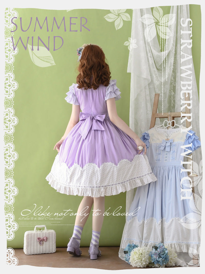 Strawberry Witch - Summer Breeze - Sweet Lolita OP Embroidery Daily Lolita Dress