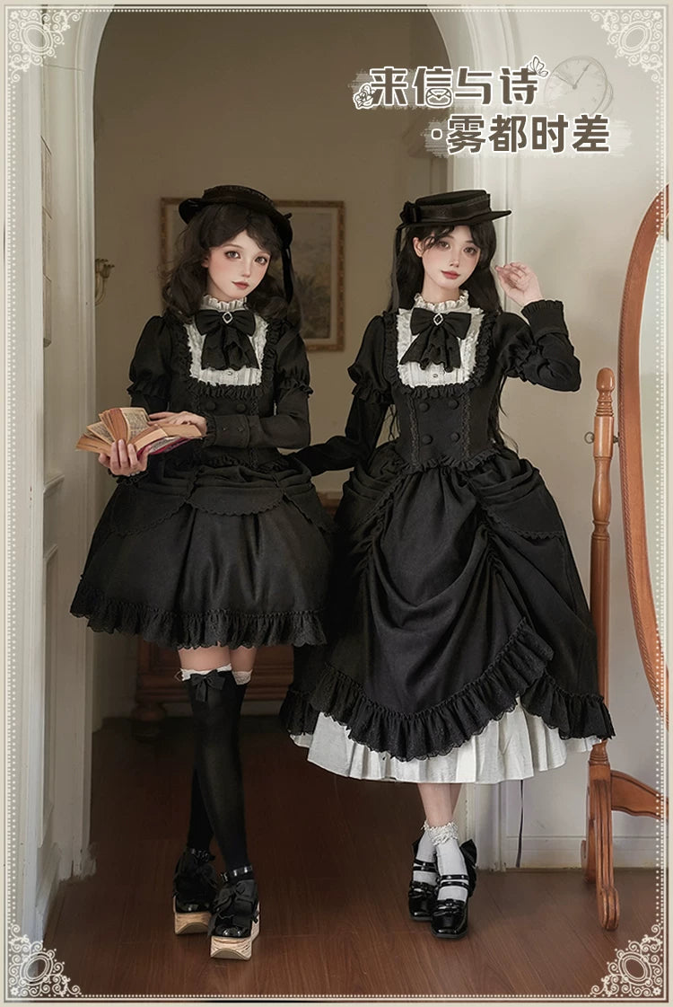 With PUJI - Fog City Time Difference - Classic Lolita SK & Blouse Suit detail view 6