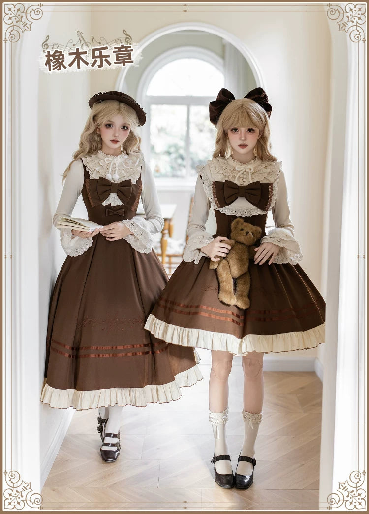 With PUJI - Oak Melody - Classic Lolita JSK, Bust Supporting Dress detail view 6
