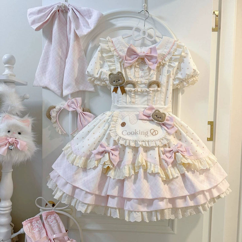 Bubble Bear - Little Bear Baker OP Dress - Sweet Lolita short-sleeve