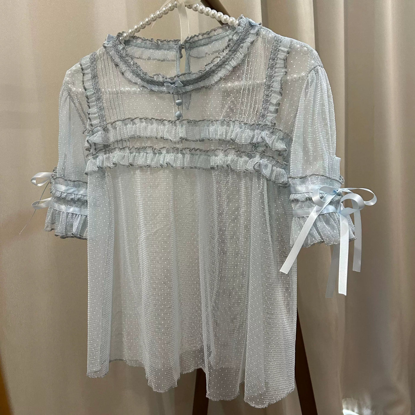 Sweetheart Dream Machine - Glass Candy Paper - Sheer inner top with ruffle trim and short- or long-sleeve options