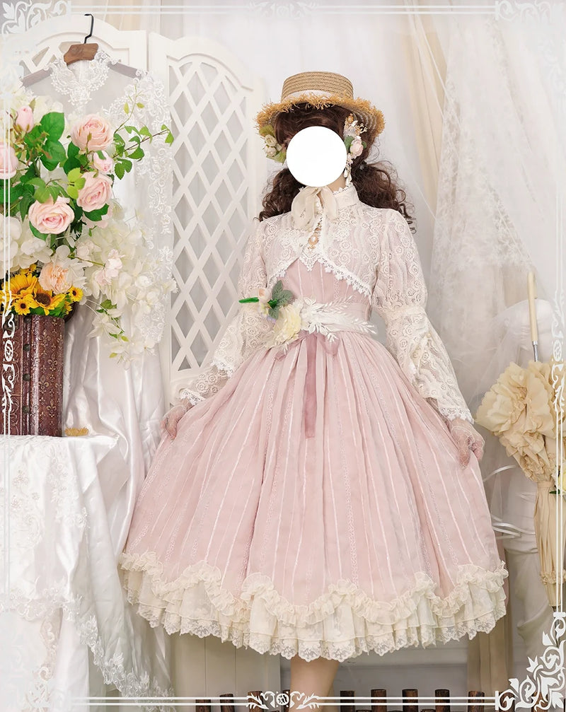 Miss Point - Tulip - Classic Lolita OP Dress Short Sleeve Dress Multicolors