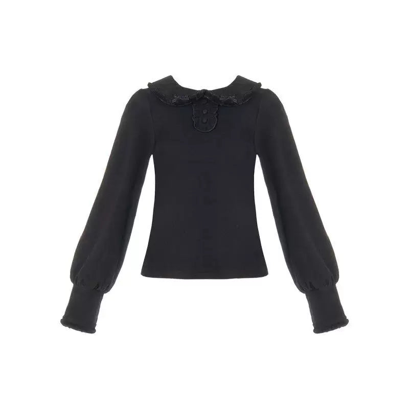 Sweetheart Dream Machine - Little Puff - Doll-Collar Long-Sleeve Inner Blouse