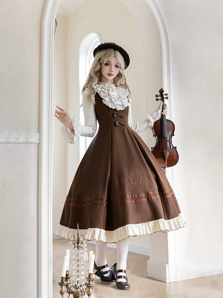 With PUJI - Oak Melody - Classic Lolita JSK, Bust Supporting Dress detail view 3