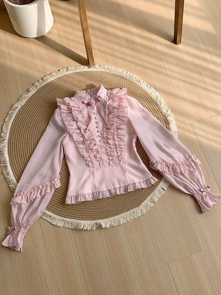 With PUJI - Miss Laura Blouse - Classic Lolita Blouse detail view 3
