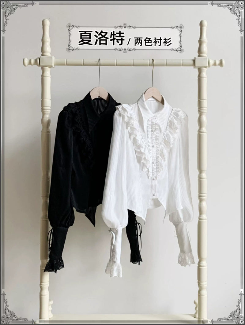 With PUJI - Charlotte - Gothic Lolita Blouse detail view 6