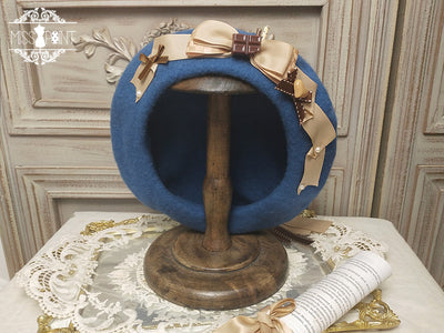 Chocolate Daily Light Sweet Lolita Hat blue hand-made hat