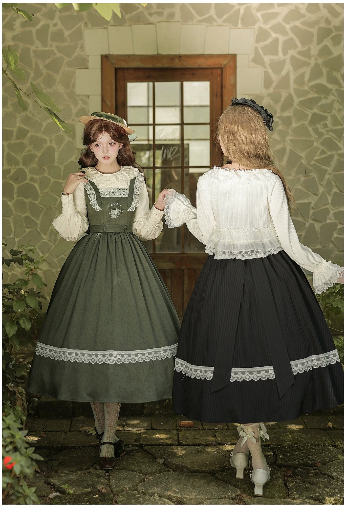 WithPUJI - Oak in the Wind - Classic Lolita JSK Dress with Rose Basket Embroidery - product detail 3