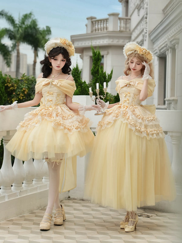With PUJI - Cissy's Pilgrimage - Lolita Outfit Set, Boned Bodice Detail product view