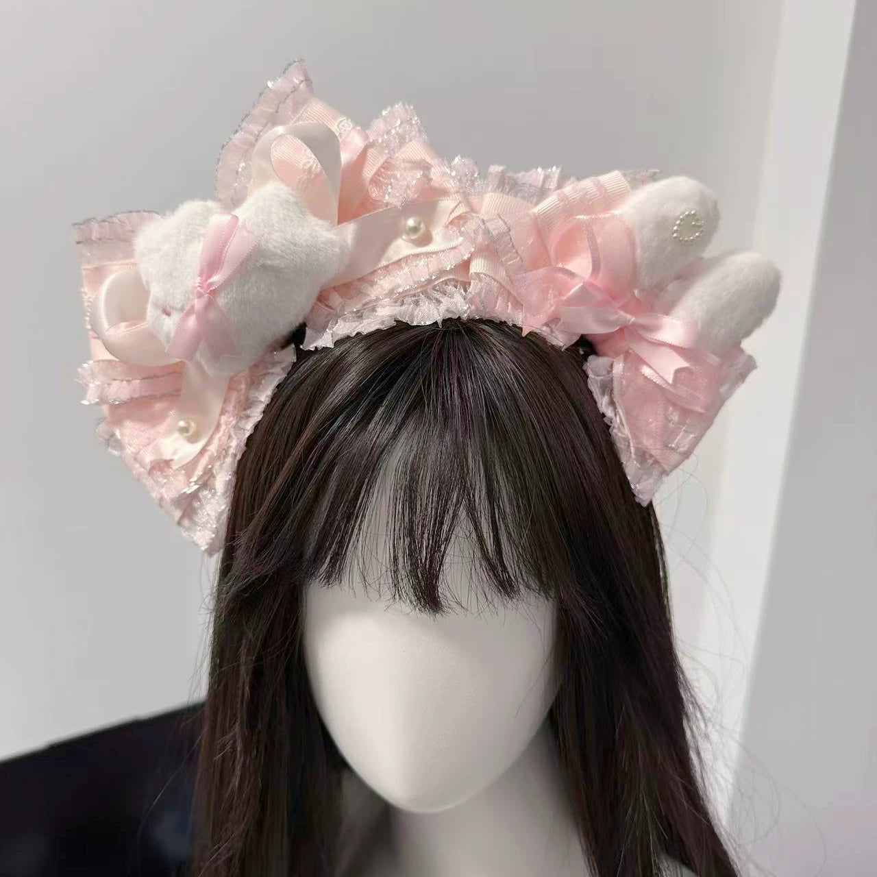 candycoco - Bunny-Ear Ribbon - Bunny-Ear Hair Accessories with Layered Bows