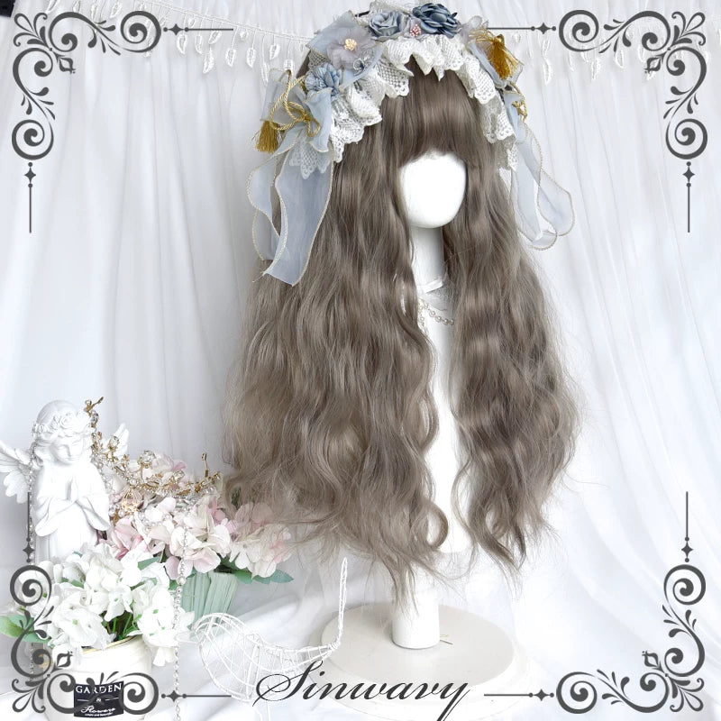 Sinwavy Aoki flax-grey wool-curl Lolita wig - view 3