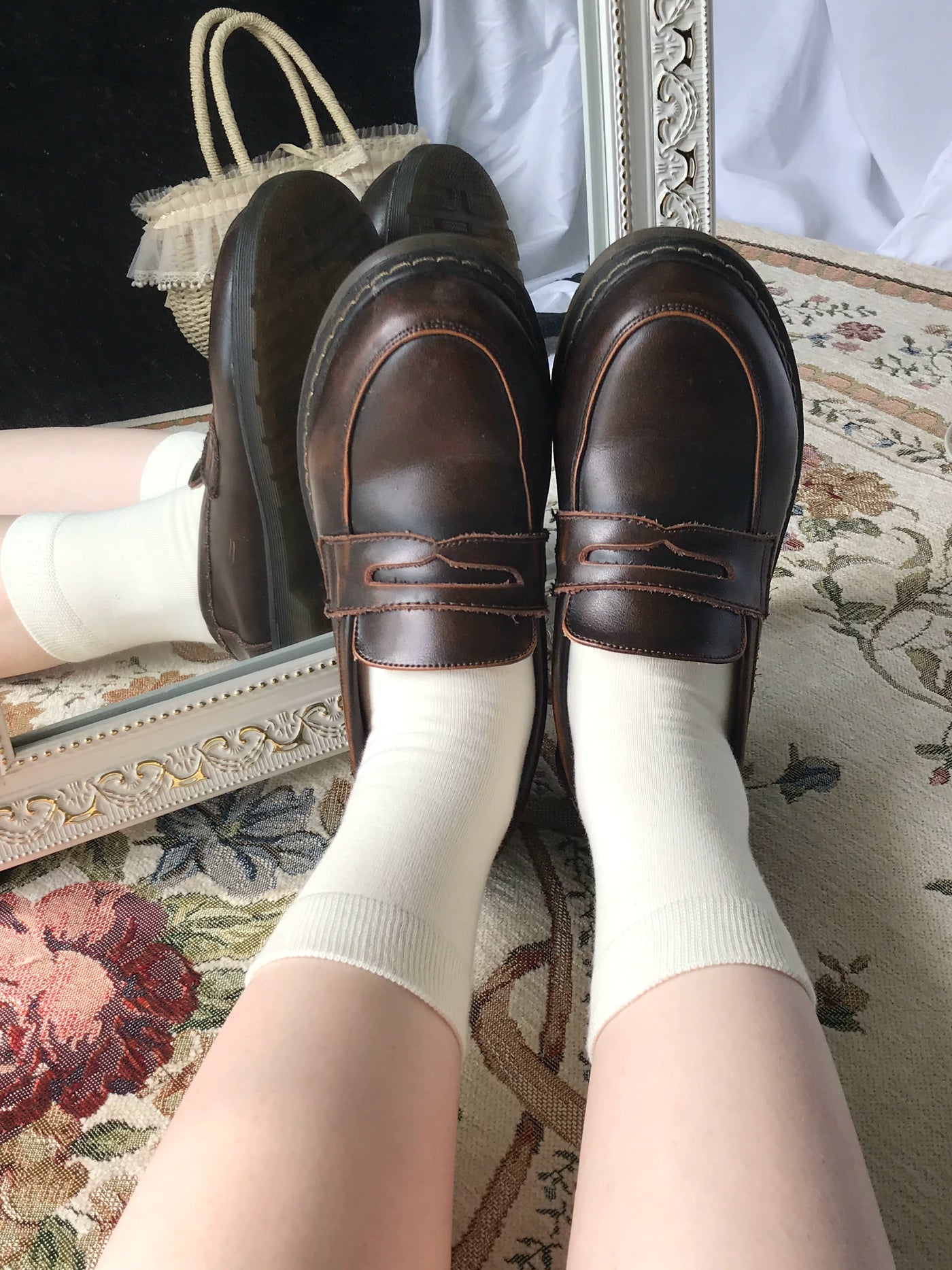 Chubby Bear Tales - Custard Bun - Two-Pair Ribbed Tube Socks in Multiple Lengths