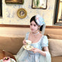 one small flat hat, default same color as the dress / One Size