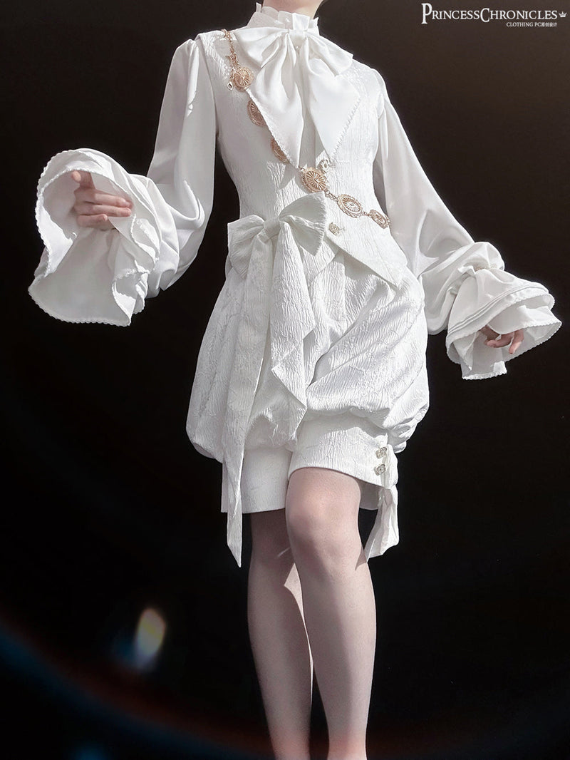 Princess Chronicles - Rabbit Hunting White Moonlight - Retro Ouji Lolita White Vest