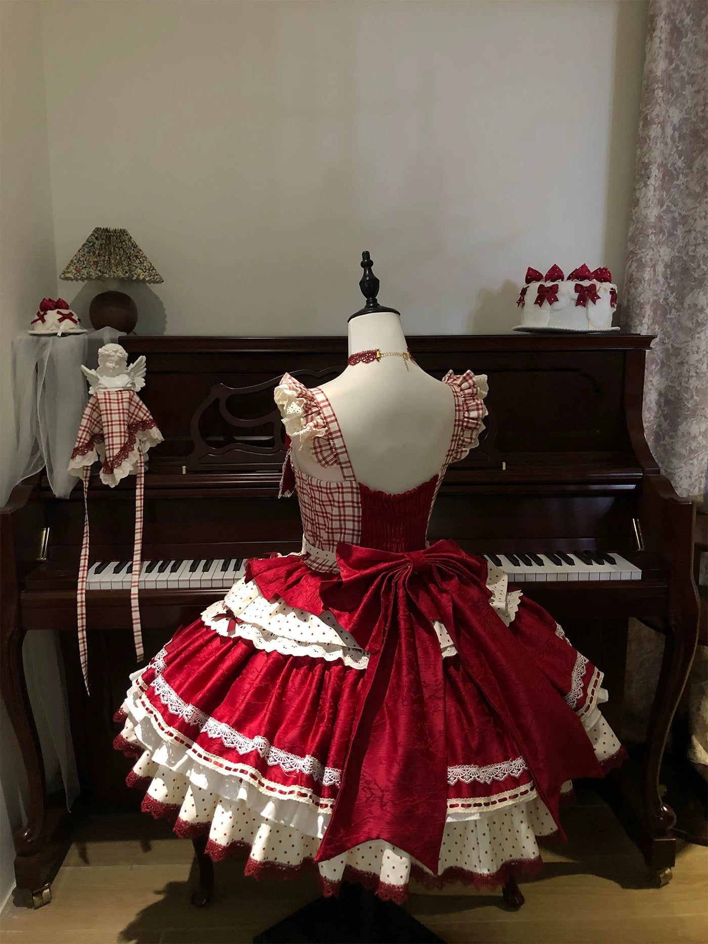 Dream Bunny - Strawberry Sweetheart - JSK Dress Set with Gingham Apron
