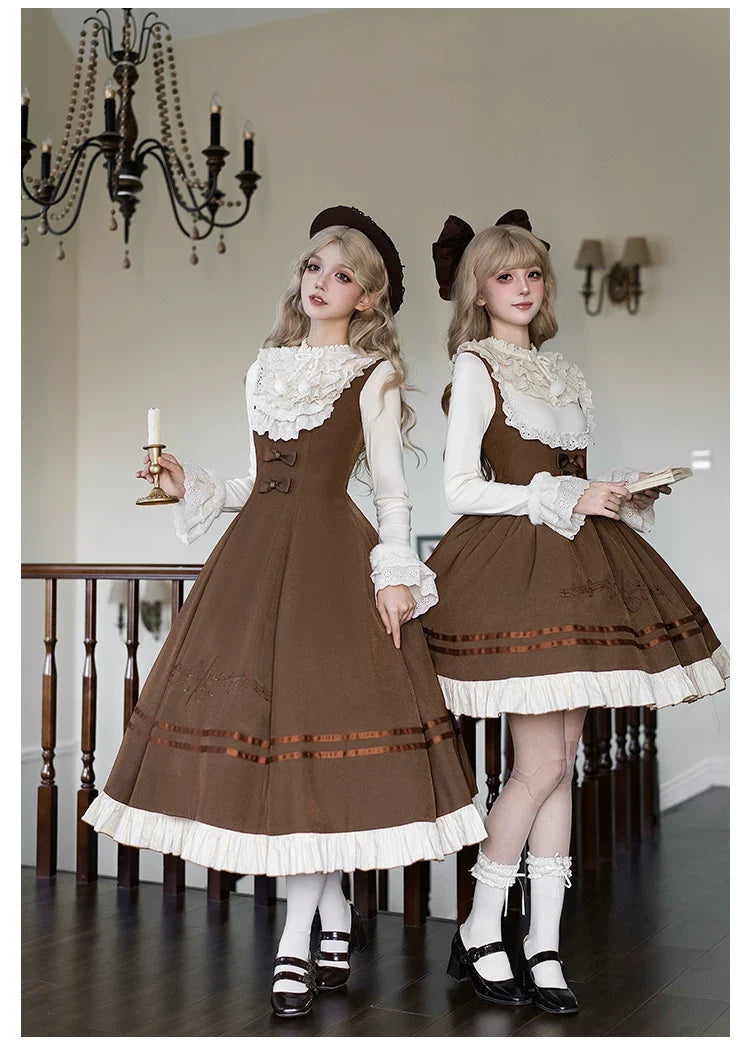 With PUJI - Oak Melody - Classic Lolita JSK, Bust Supporting Dress