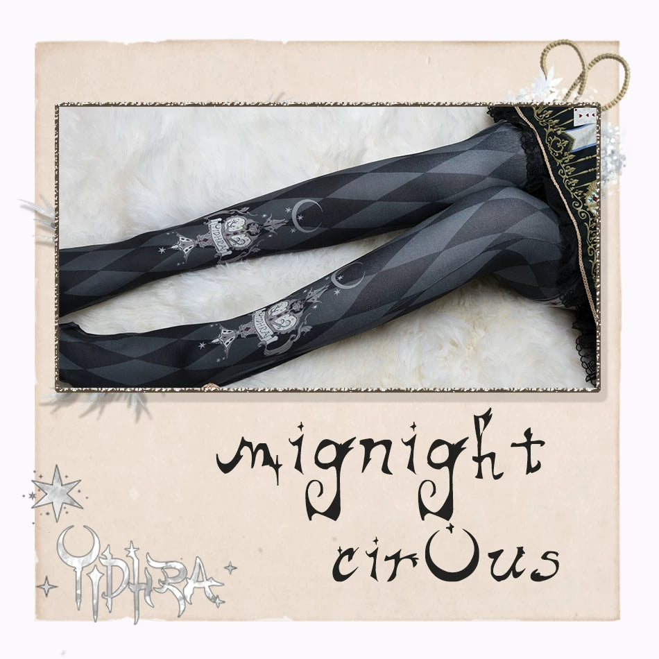 Yidhra Midnight Circus Printed Lolita Tights – detail view 10