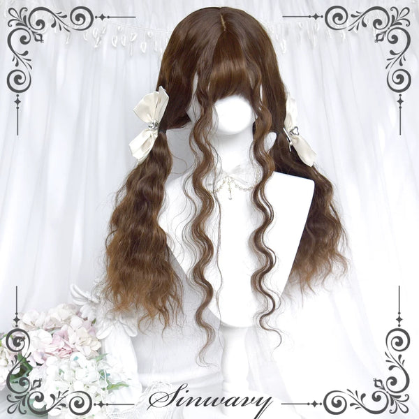 Sinwavy dark brown fine-curl wool wig - view 1