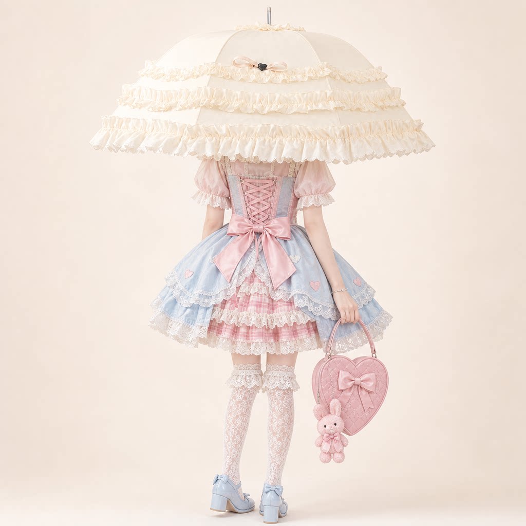 Independent Brand - Ruffle and Birdcage - Multi-Style Umbrellas with Lace Trims