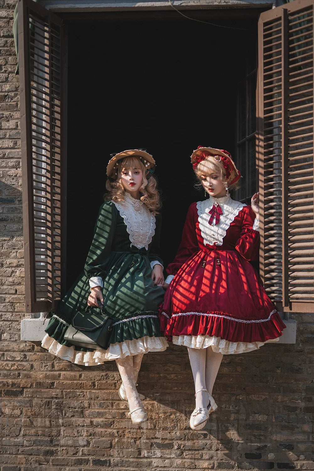 Miss Point - Customized Lolita Dress Vintage - Elegant Velvet OP Dress OP Dress