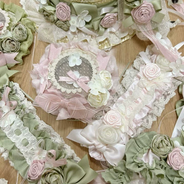 Her Vintage Society - Wildflower Meadow - Hat, Headband, Bag and Hair Clip Selection with Floral Details