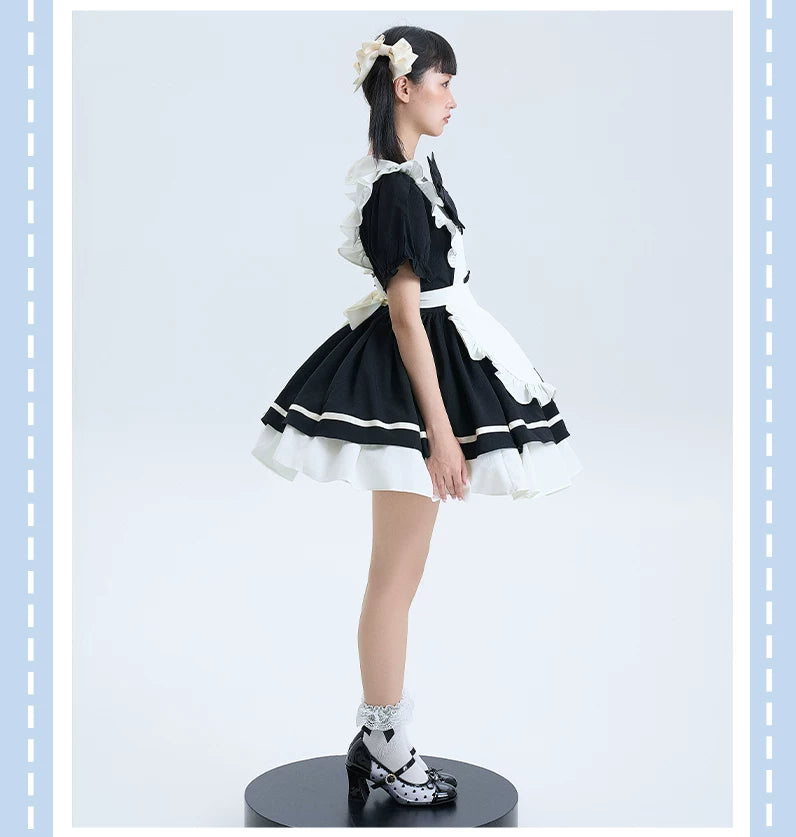 Thousand Wood - Cat Café - OP Dress with Ruffled Apron