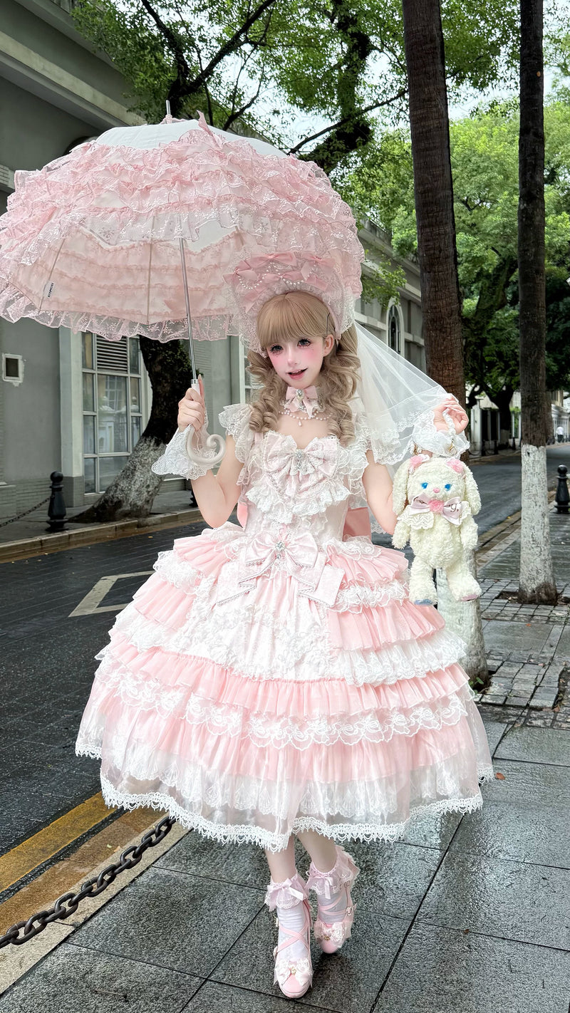 Miaolin Original - Rose Oath - Sweet Lolita JSK dress with rose