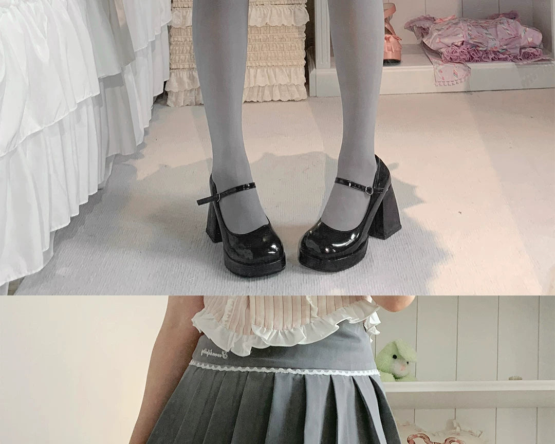 roji roji - Milk Gray 80D - 80D Milk-Gray Tights or Over-the-Knee Socks