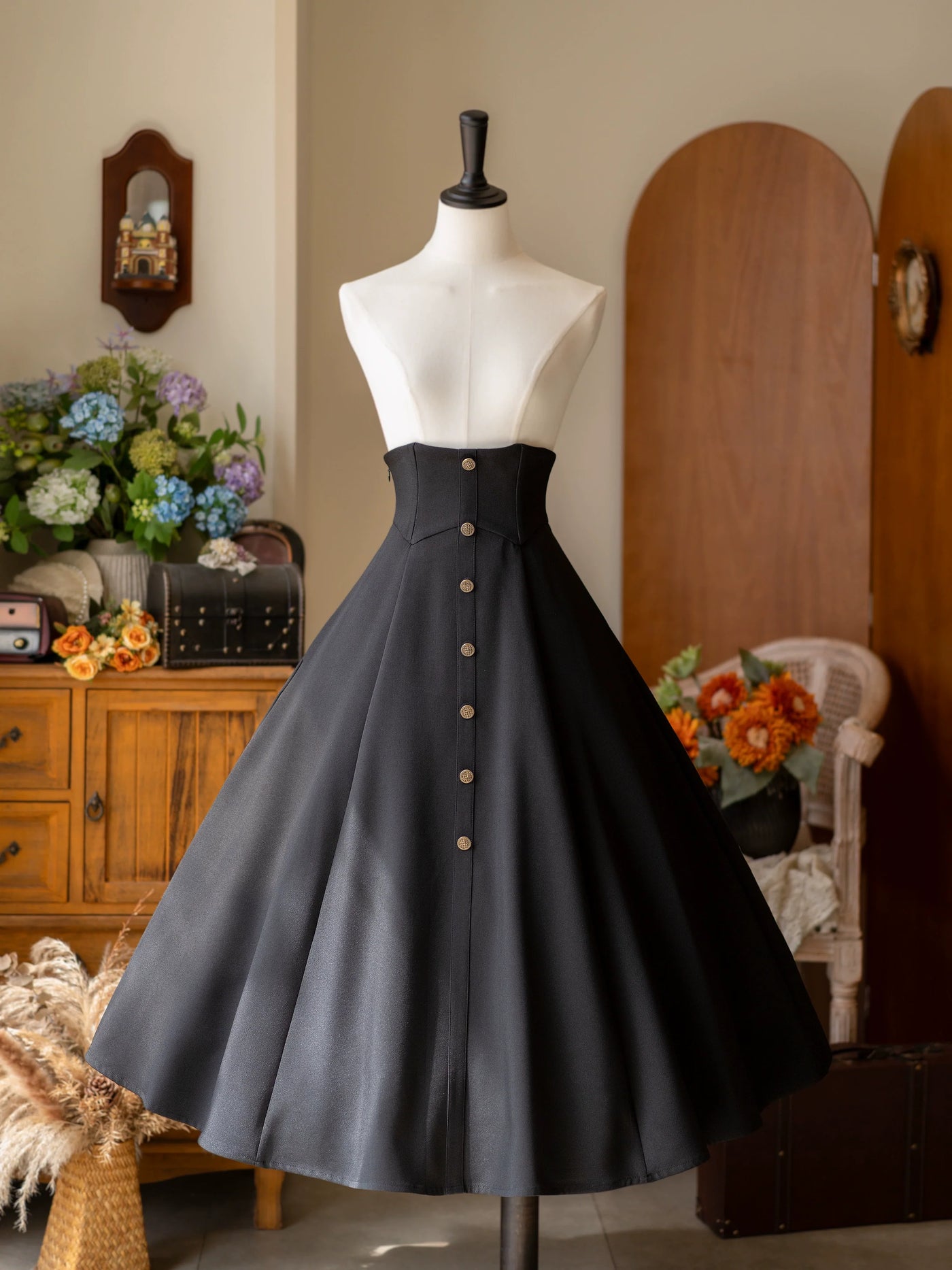 Forest Wardrobe - Forest Revelation - Classic Lolita Fishbone Long Skirt, Side Pockets