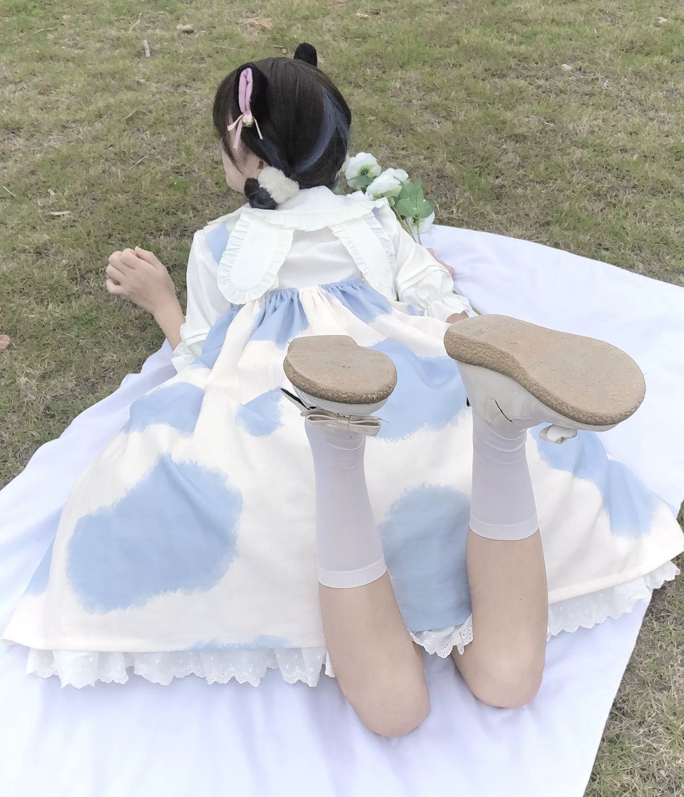 Tata Long Ear - Doll Collar Bunny-Ear - Blouse with a doll collar and bunny-ear detail