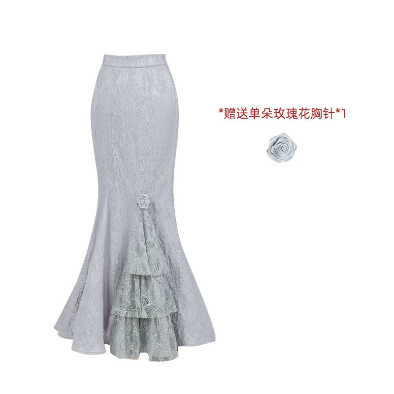 With PUJI - Twilight - Gothic Witch Lolita SK Suit Bodice Mermaid Dress detail view 11
