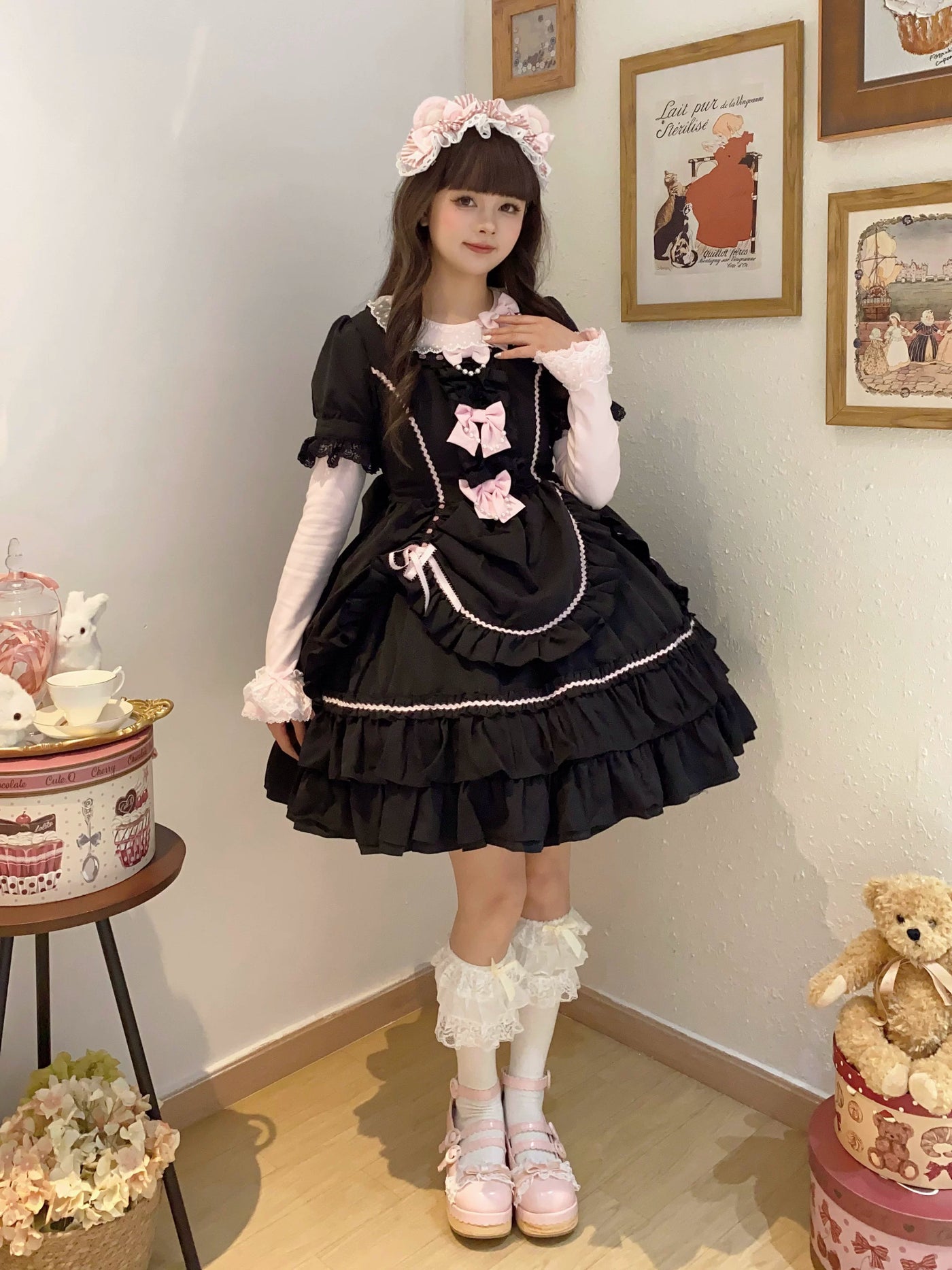 Galette Bunny - Gift Knit II - Long-Sleeve Inner Layer with Lace Trims