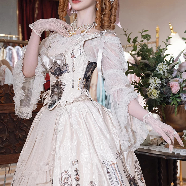 Krad Lanrete - Medusa - Point-Dot Tulle Hime-Sleeve Inner Blouse