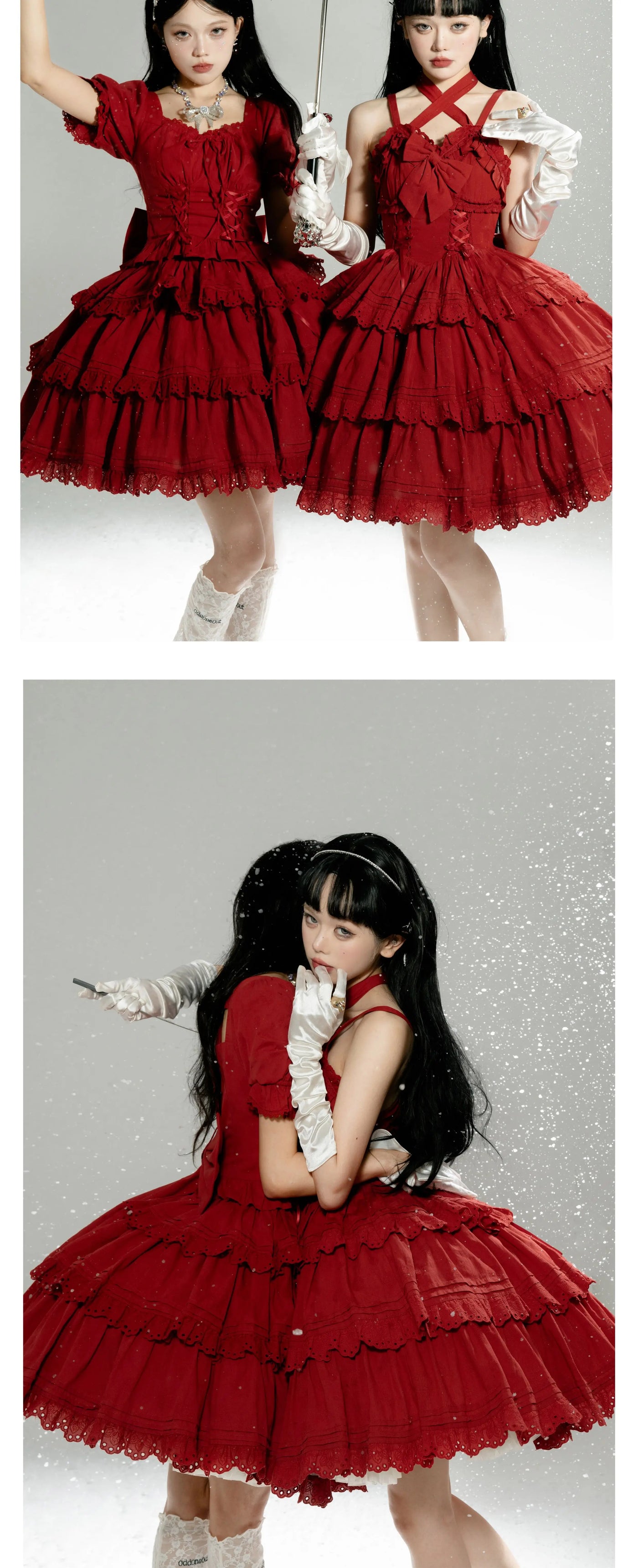 WF - Doll-Sense Solid Lolita Dress - Solid-color cotton Lolita dress