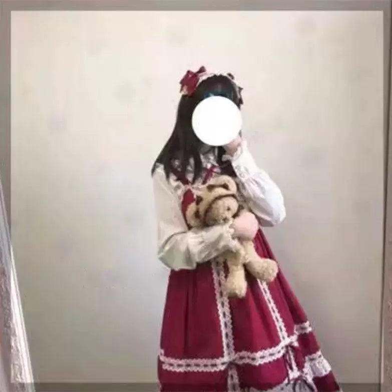 Sweetheart Dream Machine - Doll Collar Basics - Long-sleeve blouse with a neck bow