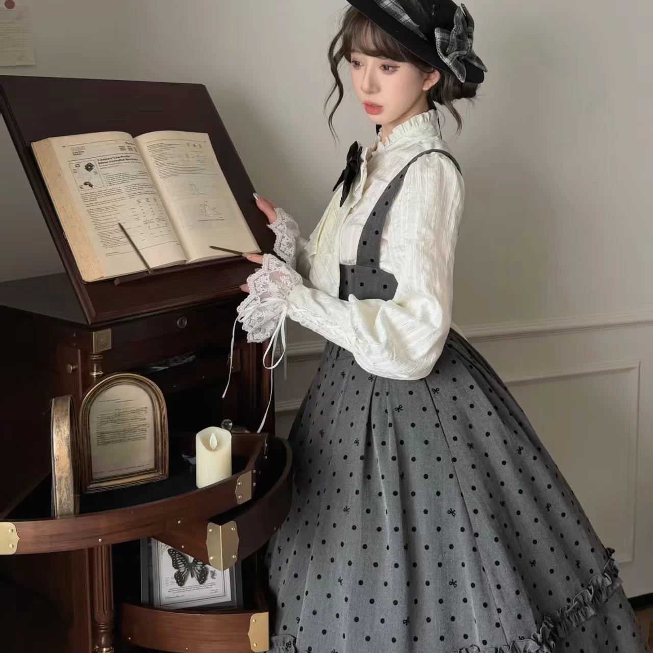 Thousand Wood - Chapter Seven - French-style Lolita set with a bow-front blouse and full skirt