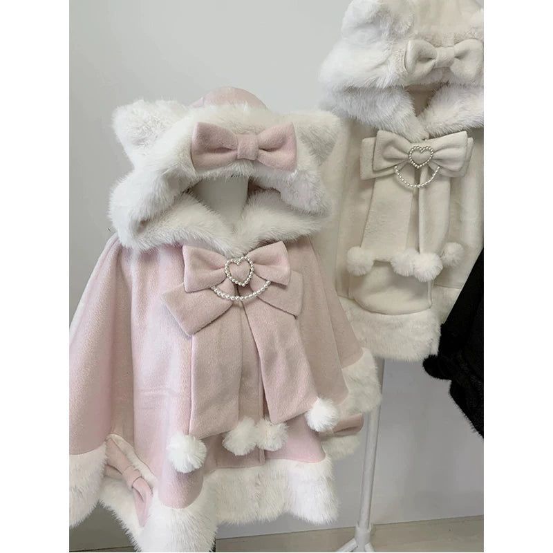 Cat-Ear Bow Hooded Lolita Cape — additional product view