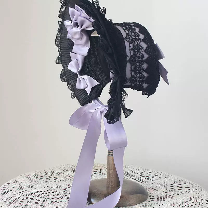 Deer Girl Handmade - Black Lace Ribbon - Black Lace Flat Hat Selection