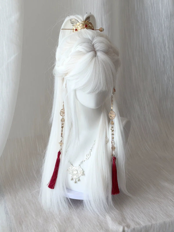 Kunkun Fish white long straight wig - view 1
