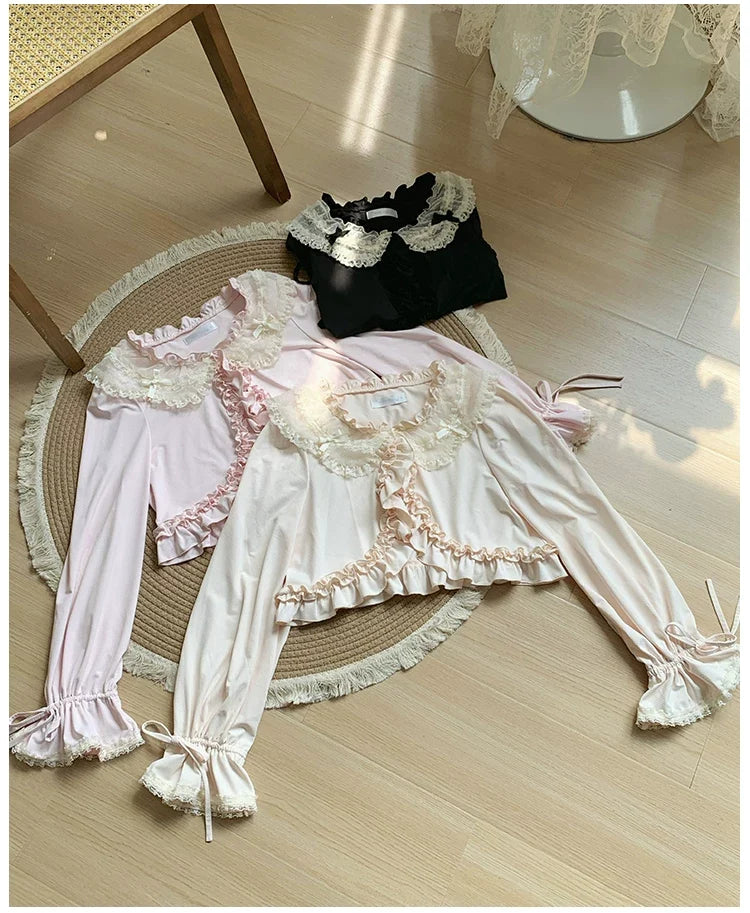With PUJI - Half Summer - Sweet Lolita Sun Protection Bolero, Lace & Bow